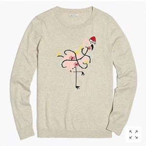 J crew flamingo teddie sweater